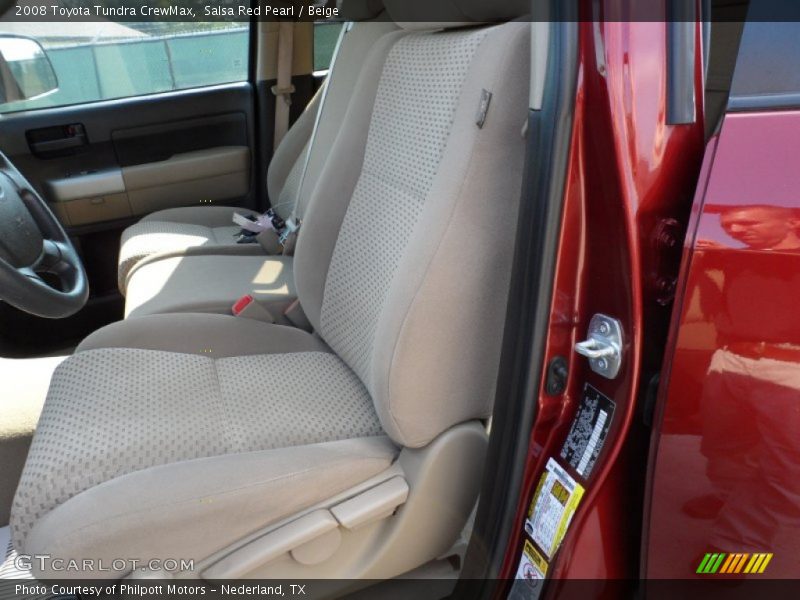 Salsa Red Pearl / Beige 2008 Toyota Tundra CrewMax