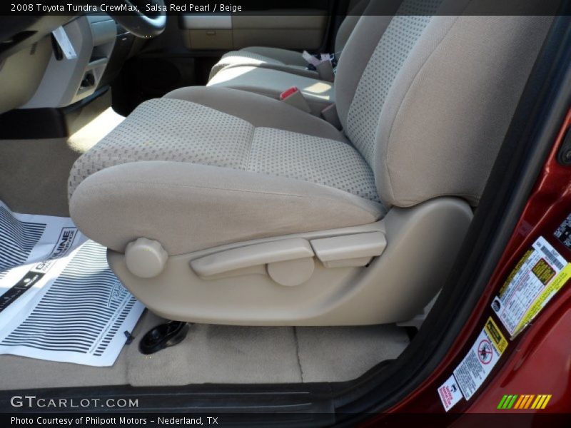 Salsa Red Pearl / Beige 2008 Toyota Tundra CrewMax