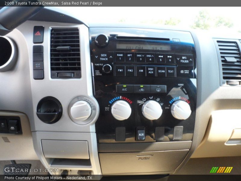 Salsa Red Pearl / Beige 2008 Toyota Tundra CrewMax