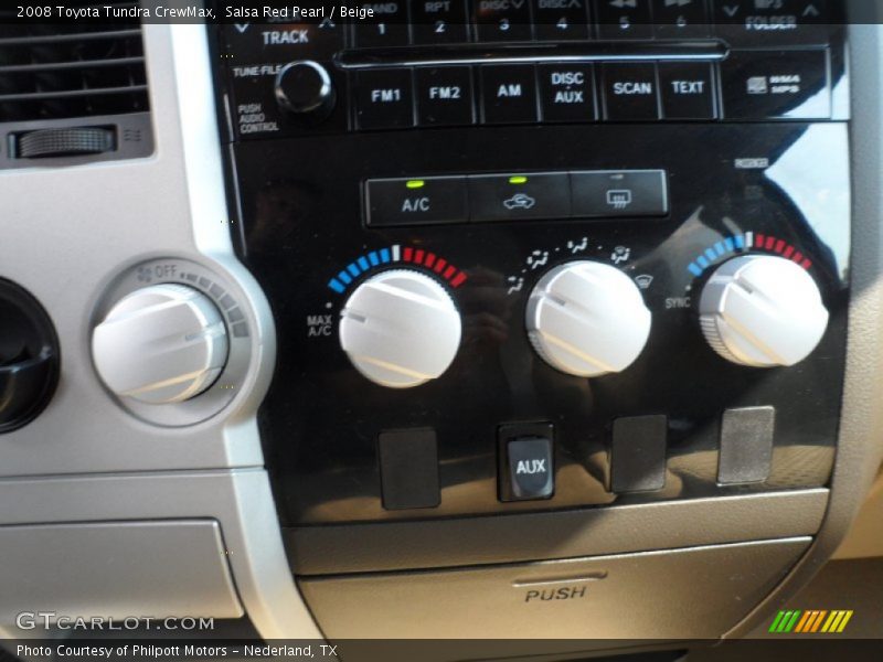 Salsa Red Pearl / Beige 2008 Toyota Tundra CrewMax