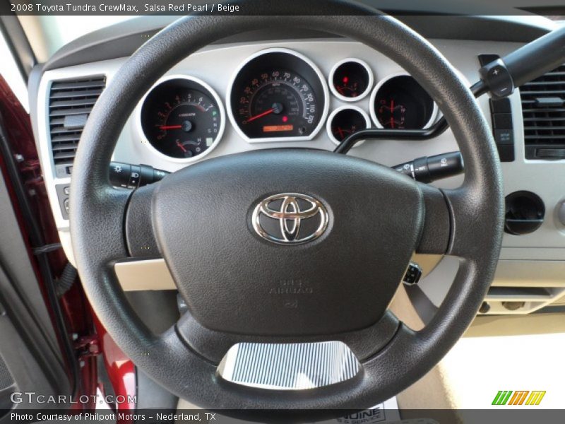 Salsa Red Pearl / Beige 2008 Toyota Tundra CrewMax