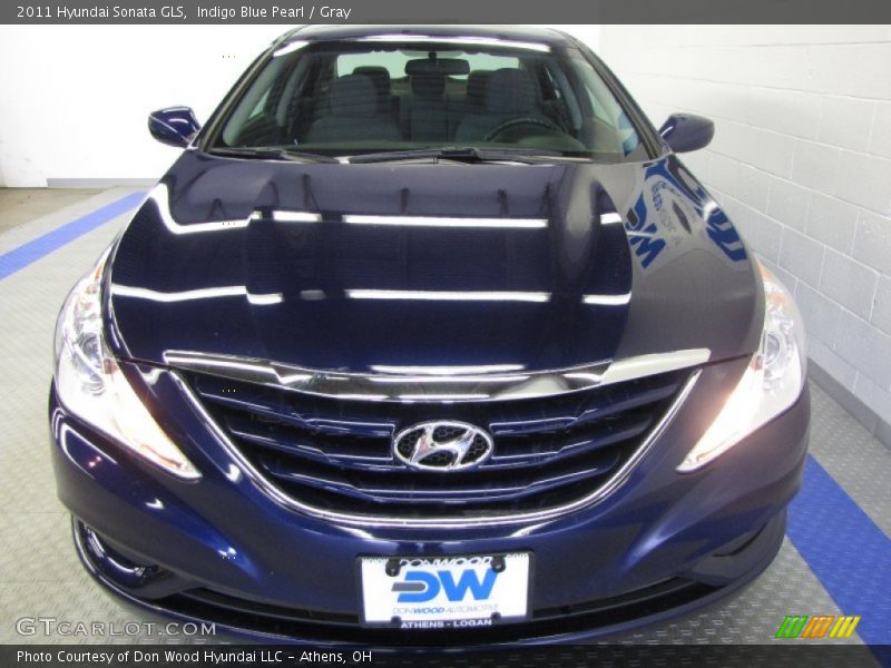 Indigo Blue Pearl / Gray 2011 Hyundai Sonata GLS