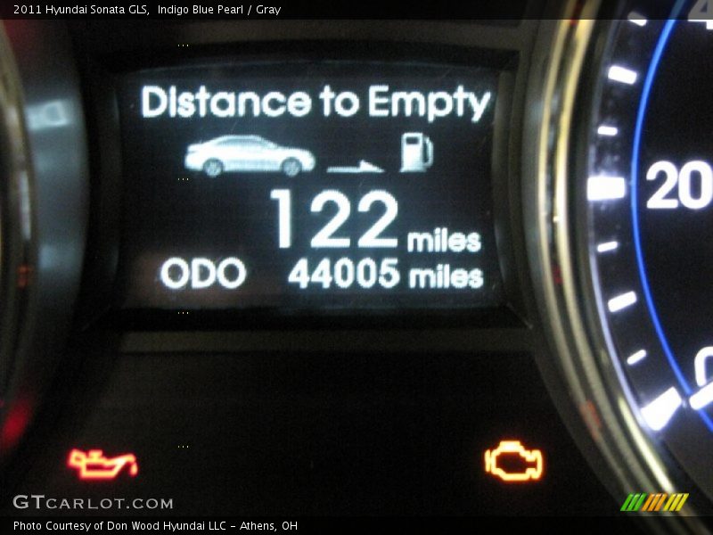 Indigo Blue Pearl / Gray 2011 Hyundai Sonata GLS