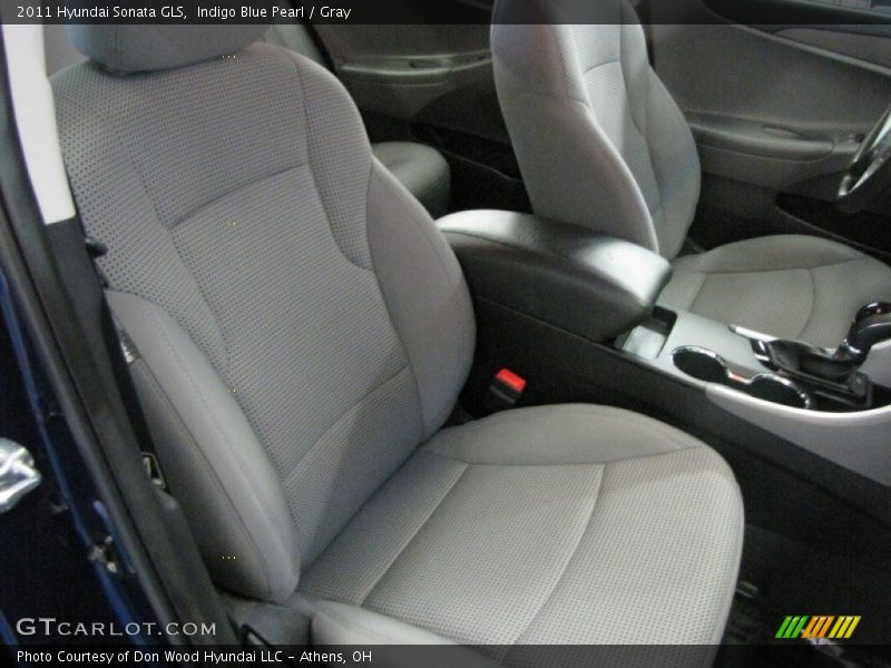 Indigo Blue Pearl / Gray 2011 Hyundai Sonata GLS
