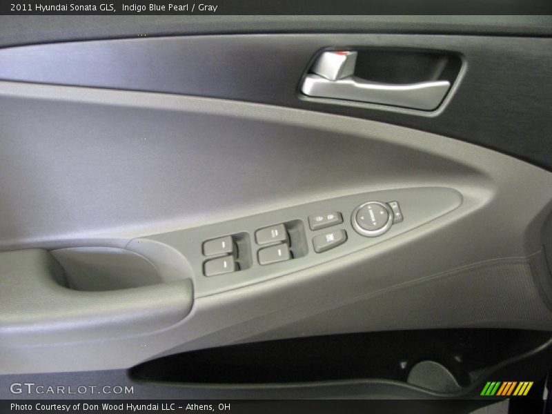 Indigo Blue Pearl / Gray 2011 Hyundai Sonata GLS