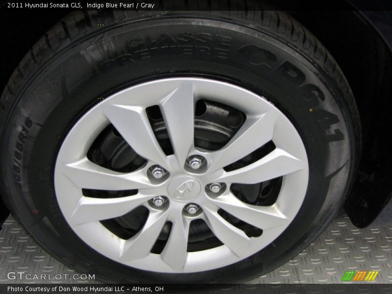 Indigo Blue Pearl / Gray 2011 Hyundai Sonata GLS
