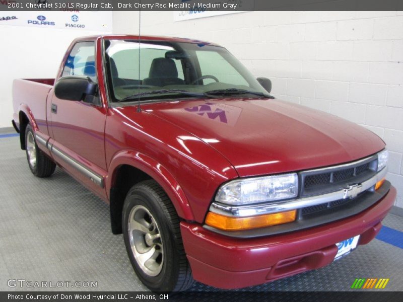 Dark Cherry Red Metallic / Medium Gray 2001 Chevrolet S10 LS Regular Cab