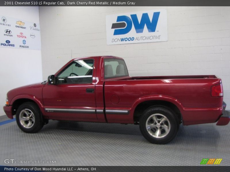 Dark Cherry Red Metallic / Medium Gray 2001 Chevrolet S10 LS Regular Cab