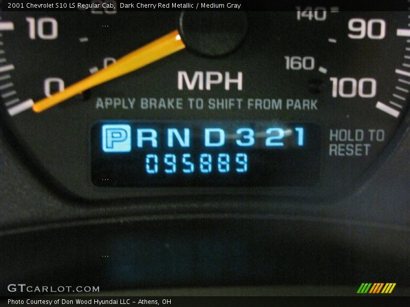 Dark Cherry Red Metallic / Medium Gray 2001 Chevrolet S10 LS Regular Cab