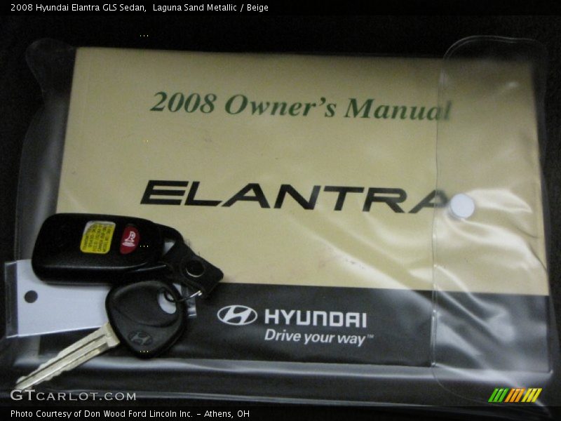 Laguna Sand Metallic / Beige 2008 Hyundai Elantra GLS Sedan