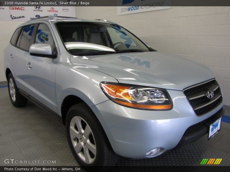 Silver Blue / Beige 2008 Hyundai Santa Fe Limited