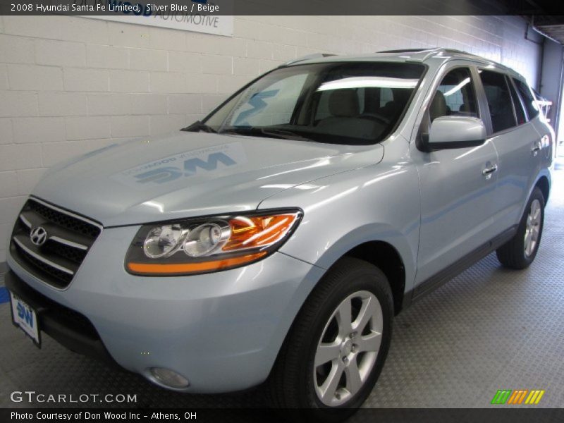 Silver Blue / Beige 2008 Hyundai Santa Fe Limited