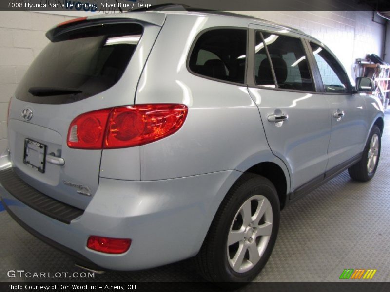 Silver Blue / Beige 2008 Hyundai Santa Fe Limited