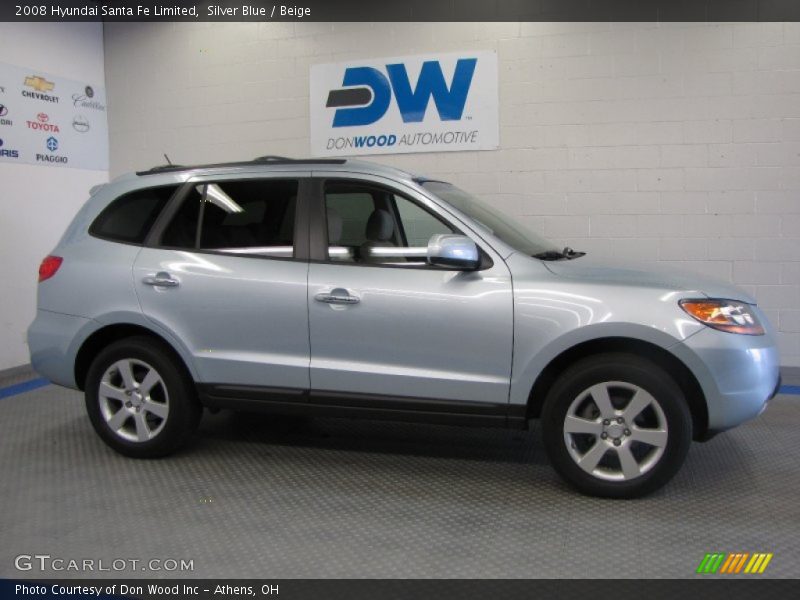 Silver Blue / Beige 2008 Hyundai Santa Fe Limited