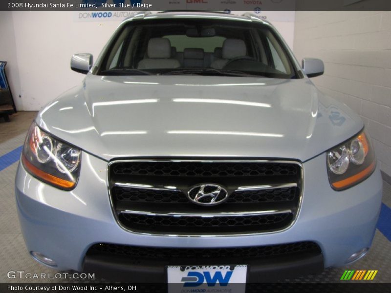 Silver Blue / Beige 2008 Hyundai Santa Fe Limited