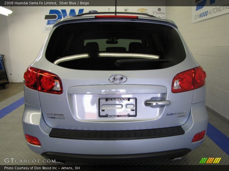 Silver Blue / Beige 2008 Hyundai Santa Fe Limited
