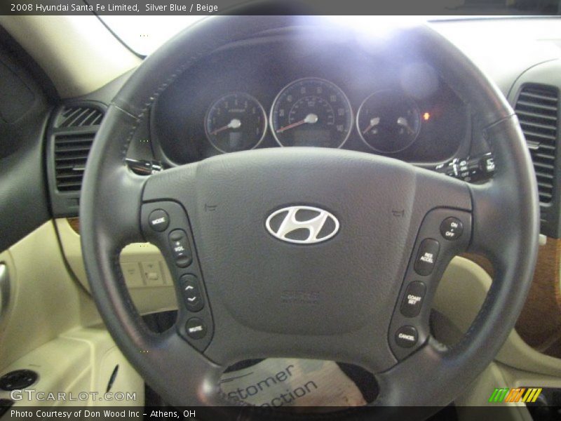 Silver Blue / Beige 2008 Hyundai Santa Fe Limited