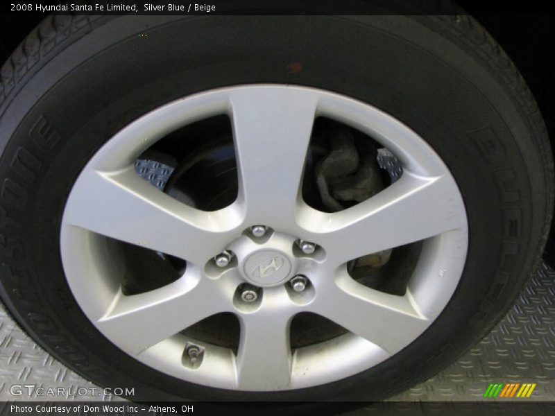 Silver Blue / Beige 2008 Hyundai Santa Fe Limited