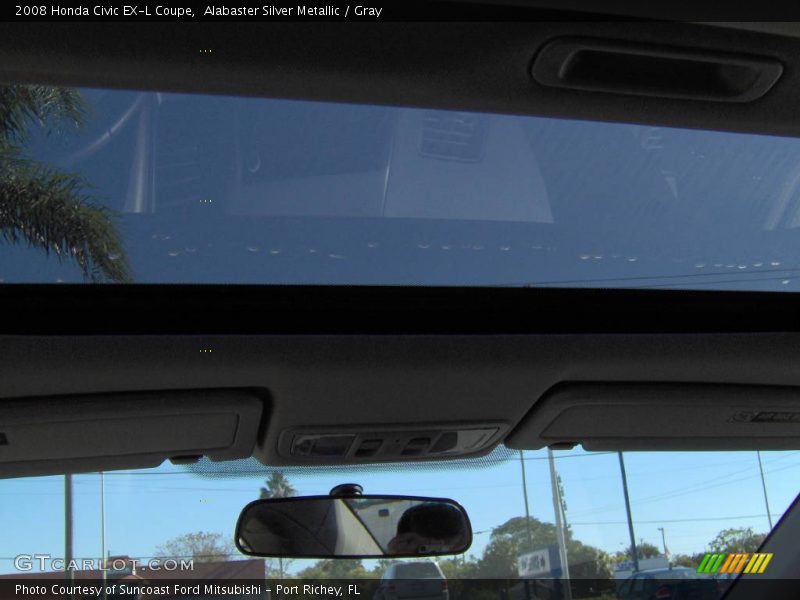 Alabaster Silver Metallic / Gray 2008 Honda Civic EX-L Coupe