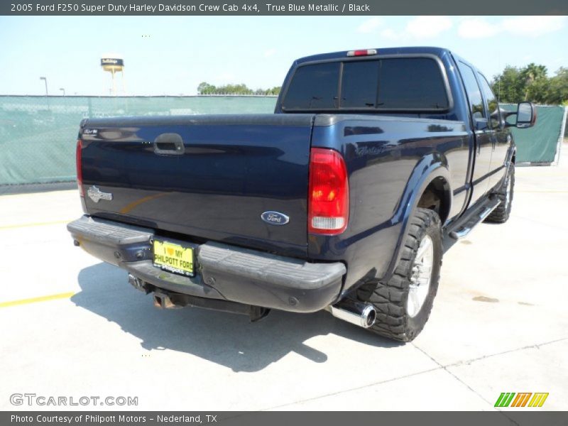 True Blue Metallic / Black 2005 Ford F250 Super Duty Harley Davidson Crew Cab 4x4