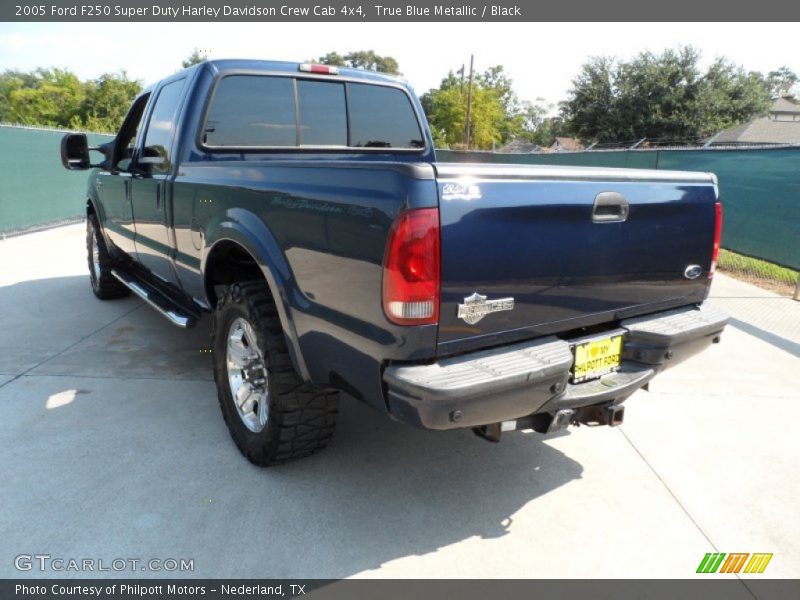 True Blue Metallic / Black 2005 Ford F250 Super Duty Harley Davidson Crew Cab 4x4