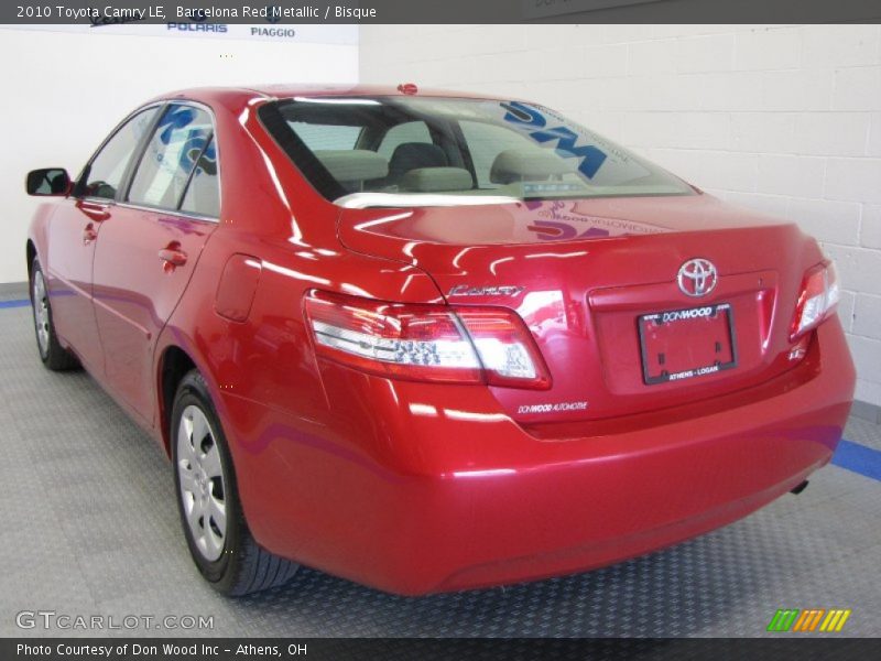 Barcelona Red Metallic / Bisque 2010 Toyota Camry LE