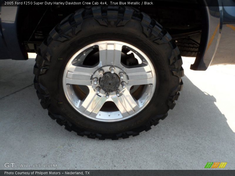 True Blue Metallic / Black 2005 Ford F250 Super Duty Harley Davidson Crew Cab 4x4
