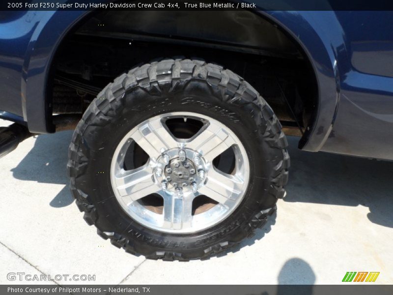 True Blue Metallic / Black 2005 Ford F250 Super Duty Harley Davidson Crew Cab 4x4