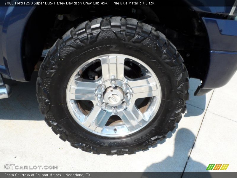 True Blue Metallic / Black 2005 Ford F250 Super Duty Harley Davidson Crew Cab 4x4
