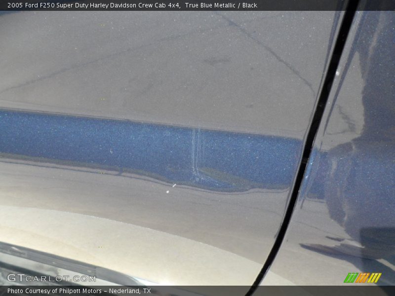 True Blue Metallic / Black 2005 Ford F250 Super Duty Harley Davidson Crew Cab 4x4