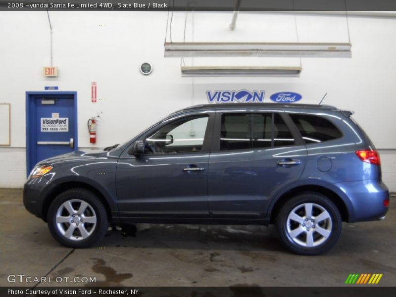 Slate Blue / Black 2008 Hyundai Santa Fe Limited 4WD