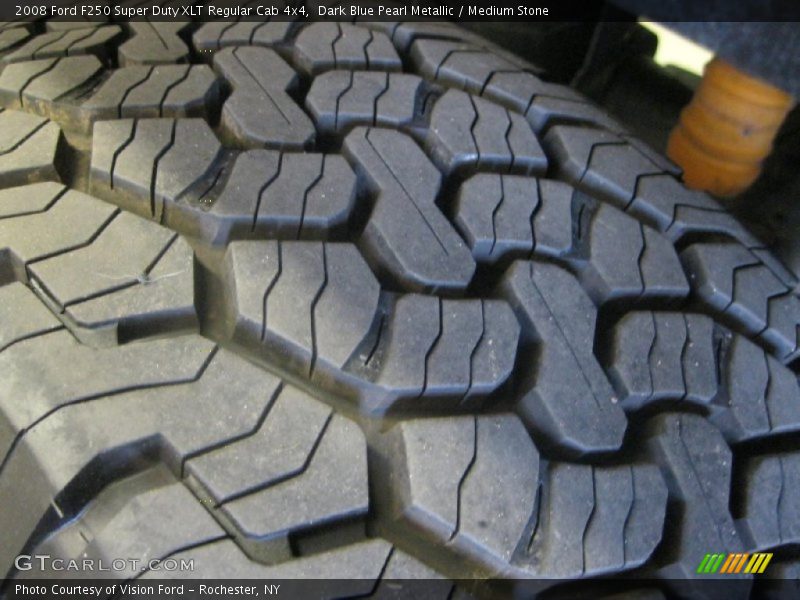 Dark Blue Pearl Metallic / Medium Stone 2008 Ford F250 Super Duty XLT Regular Cab 4x4