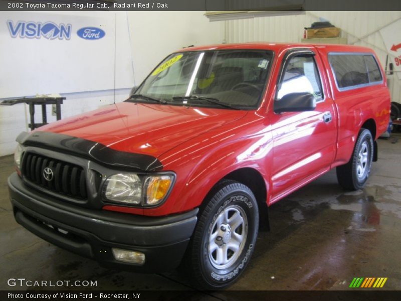 Radiant Red / Oak 2002 Toyota Tacoma Regular Cab