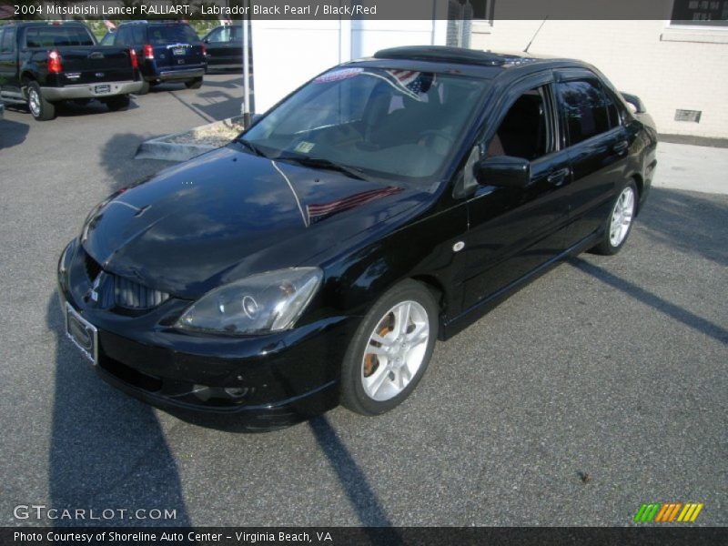 Labrador Black Pearl / Black/Red 2004 Mitsubishi Lancer RALLIART