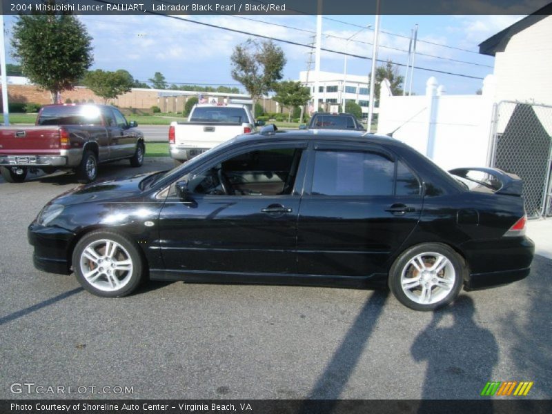 Labrador Black Pearl / Black/Red 2004 Mitsubishi Lancer RALLIART