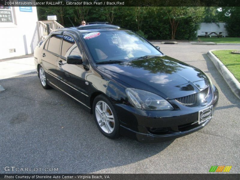 Labrador Black Pearl / Black/Red 2004 Mitsubishi Lancer RALLIART