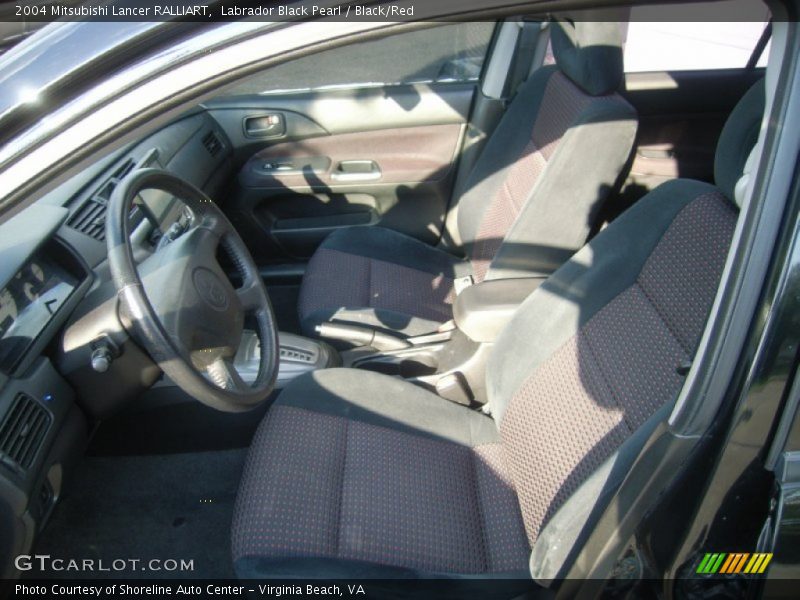Labrador Black Pearl / Black/Red 2004 Mitsubishi Lancer RALLIART