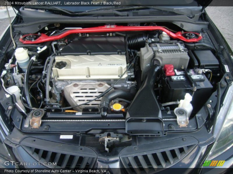 Labrador Black Pearl / Black/Red 2004 Mitsubishi Lancer RALLIART