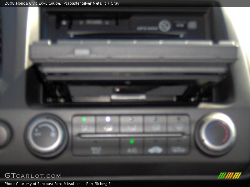 Alabaster Silver Metallic / Gray 2008 Honda Civic EX-L Coupe