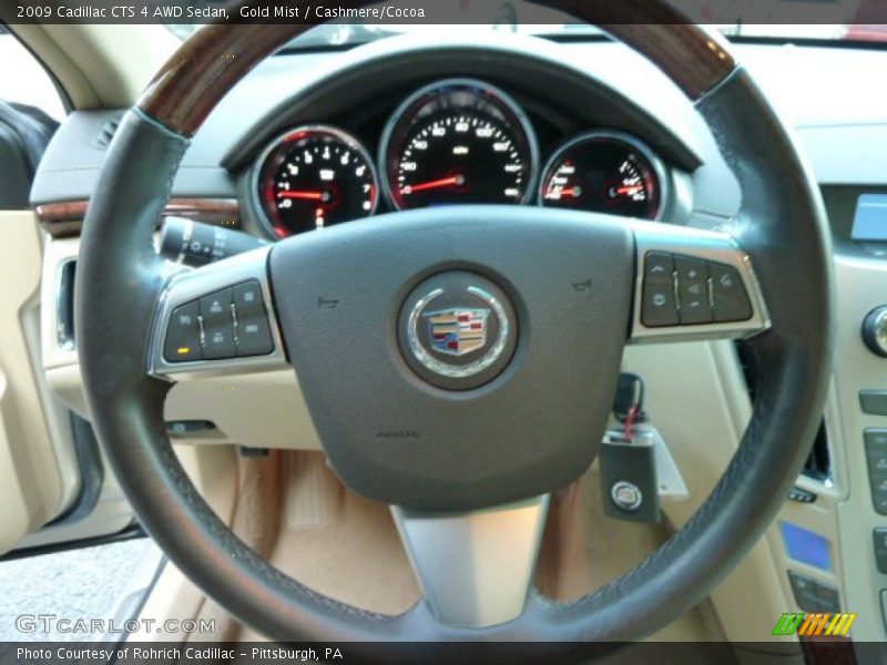 Gold Mist / Cashmere/Cocoa 2009 Cadillac CTS 4 AWD Sedan