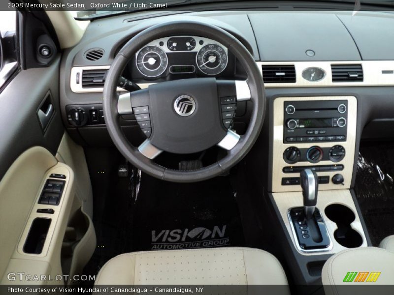Oxford White / Light Camel 2008 Mercury Sable Sedan