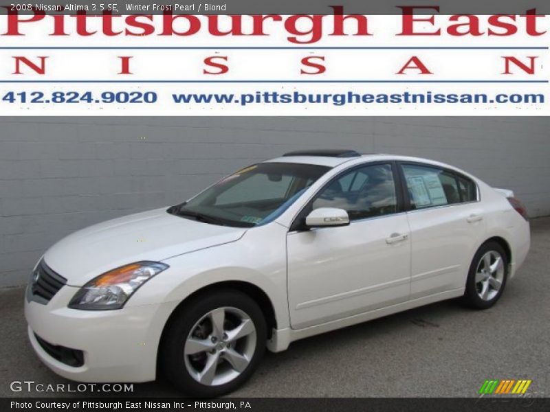 Winter Frost Pearl / Blond 2008 Nissan Altima 3.5 SE