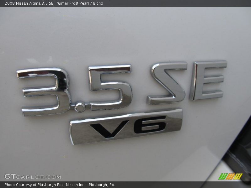 Winter Frost Pearl / Blond 2008 Nissan Altima 3.5 SE