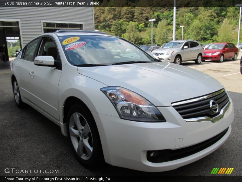 Winter Frost Pearl / Blond 2008 Nissan Altima 3.5 SE