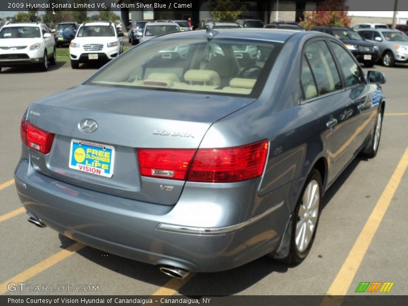 Medium Silver Blue / Camel 2009 Hyundai Sonata Limited V6