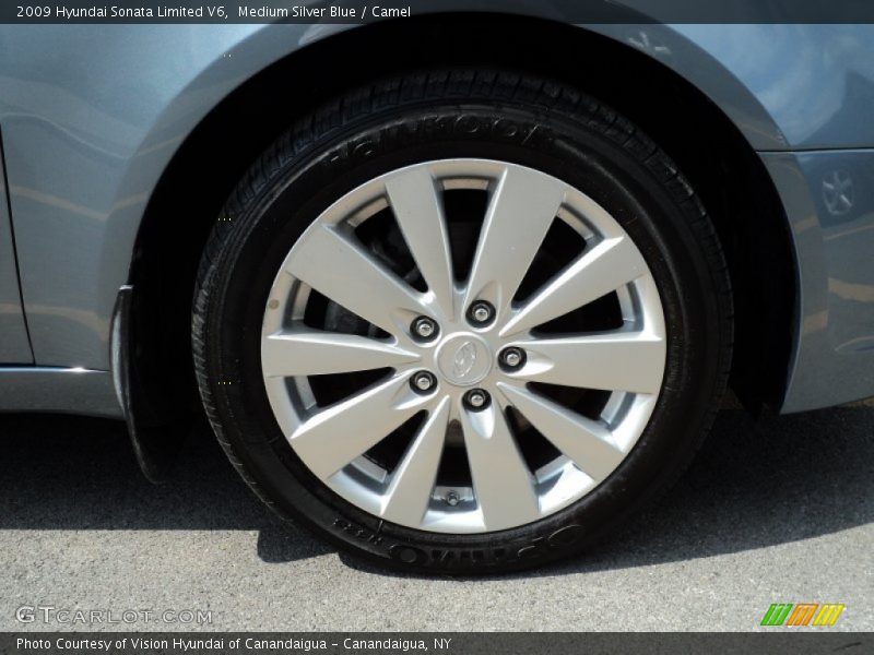 Medium Silver Blue / Camel 2009 Hyundai Sonata Limited V6