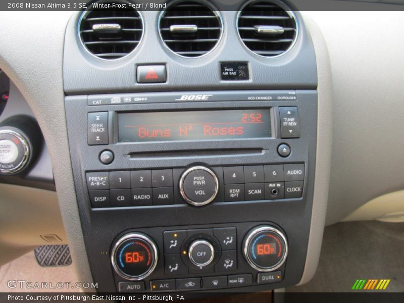 Winter Frost Pearl / Blond 2008 Nissan Altima 3.5 SE