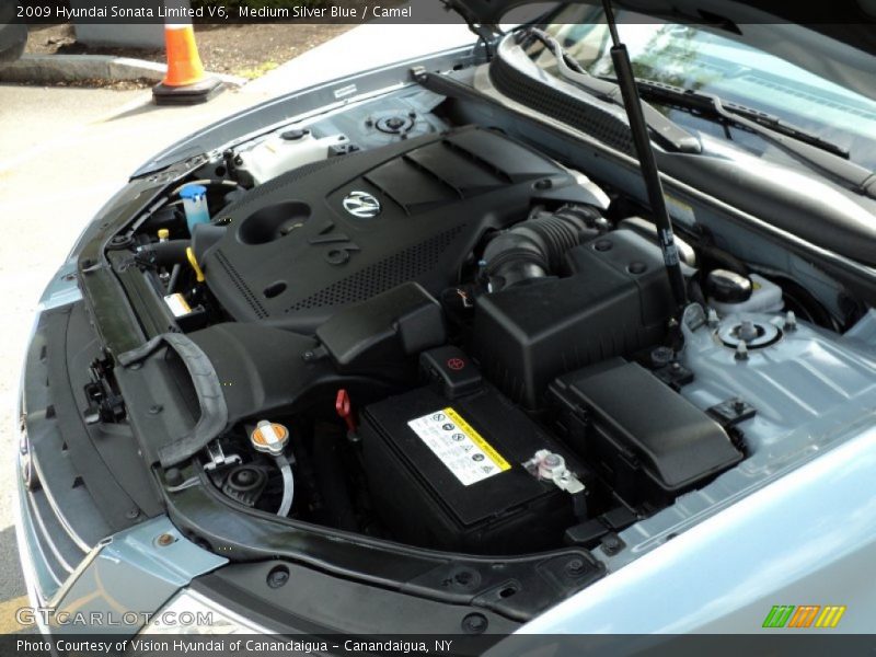 Medium Silver Blue / Camel 2009 Hyundai Sonata Limited V6