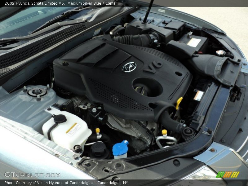 Medium Silver Blue / Camel 2009 Hyundai Sonata Limited V6
