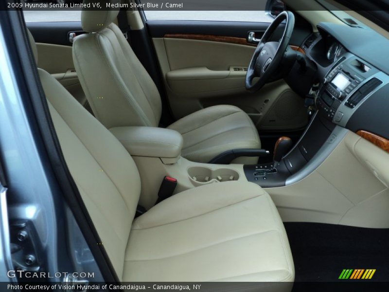 Medium Silver Blue / Camel 2009 Hyundai Sonata Limited V6